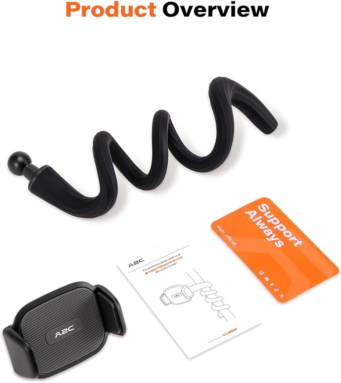 A2C Flexible Phone Holder for Treadmill, Shopping Cart, Portable Gooseneck - Image 7