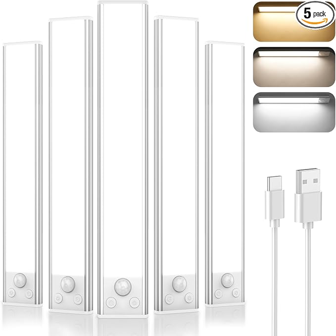 Under Cabinet Lighting, Wireless Dimmable Magnetic Under Counter Closet Night by Brightever