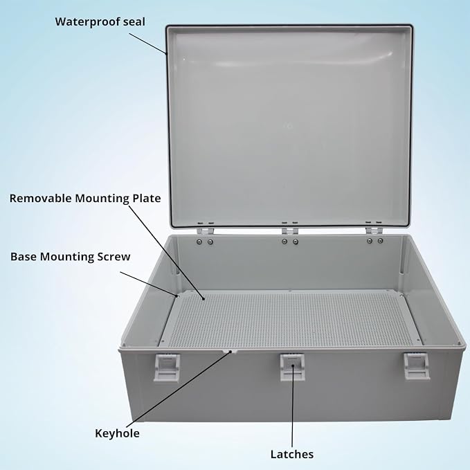 MAKERELE Large Junction Box Waterproof Plastic IP67 Vented Outdoor Enclosure - Image 2