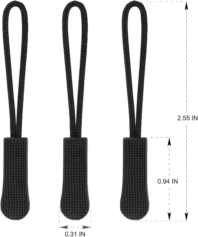 Upgraded 20PCS Premium Black Zipper Pulls - Image 2