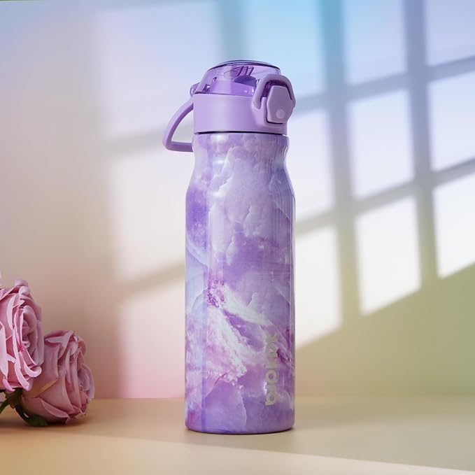 BJPKPK Water Bottle with Straw 25oz Insulated Water Bottles Reusable Stainless - Image 5