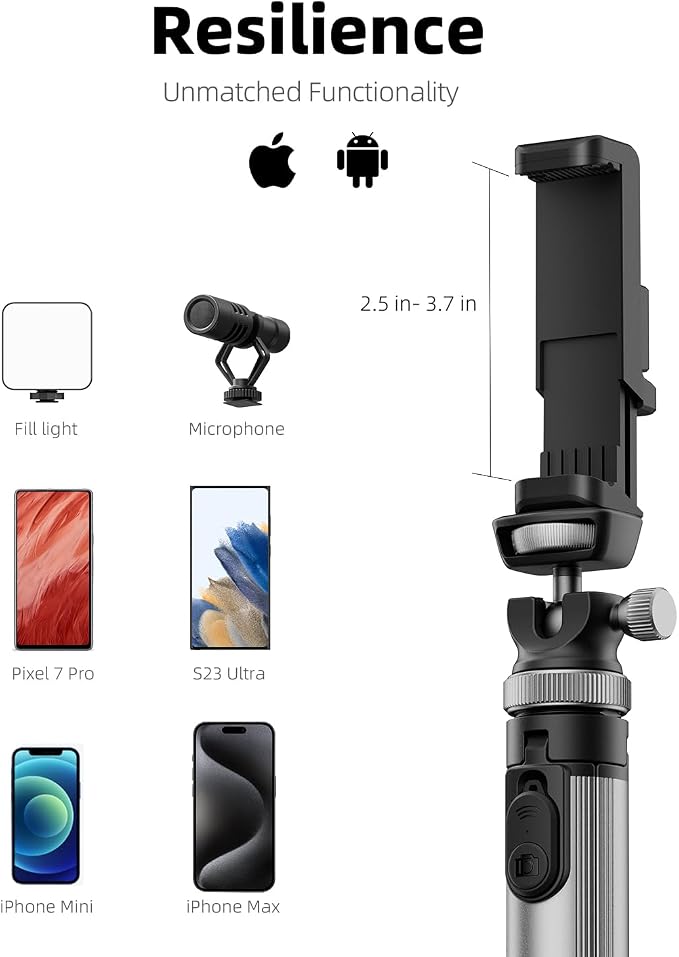 EUCOS Metal 67" iPhone Tripod Stand - Image 5