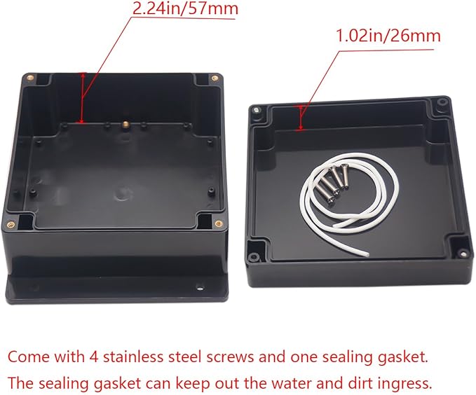 Project Box ABS Black Electrical Boxes IP65 Outdoor Waterproof Box Electronic - Image 5