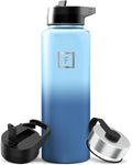 IRON °FLASK Camping & Hiking Hydration Flask - 40 oz Blue Waves by IronFlask