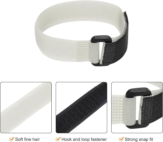 MECCANIXITY 5Pcs Reusable Battery Tie Down Straps, 0.8x12" Grey Nylon - Image 3