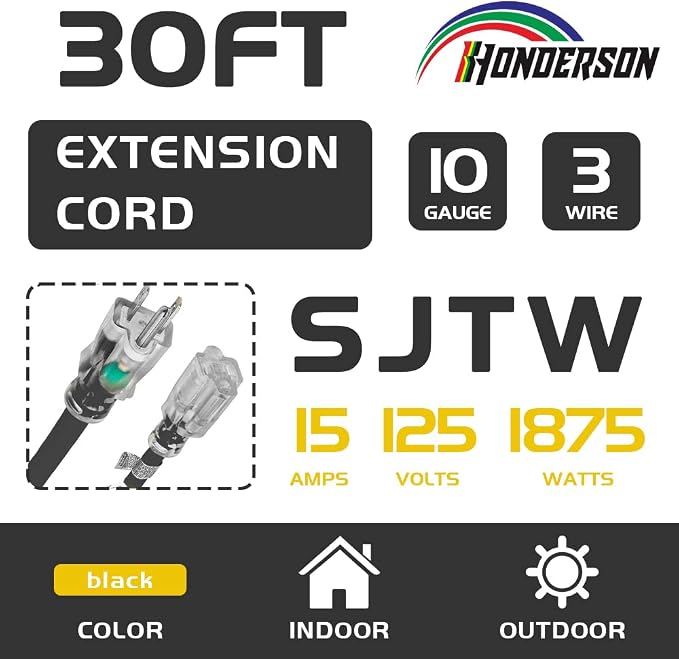 Indoor Outdoor Extension Cord Weatherproof - Image 2
