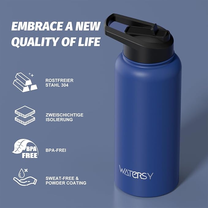 32oz Insulated Water Bottle, BPA Free&Leak Proof, Stainless Steel Water Flask - Image 9