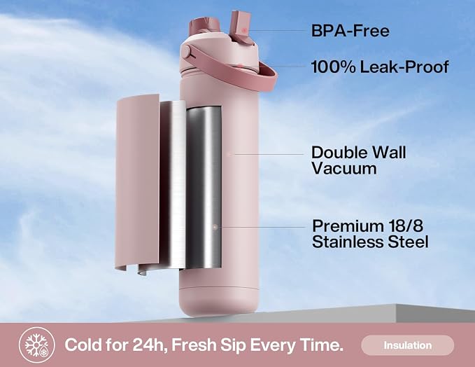 POWCAN 26 oz Insulated Water Bottle - Image 2