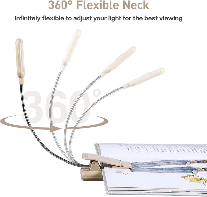 VAVOFO Rechargeable Book Light for Reading in Bed Kids, 7 LED Reading Light - Image 6