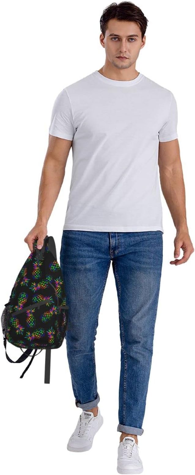 Sling Backpack For Men Hiking Daypack Crossbody Shoulder Bag Travel Chest Pack - Image 8