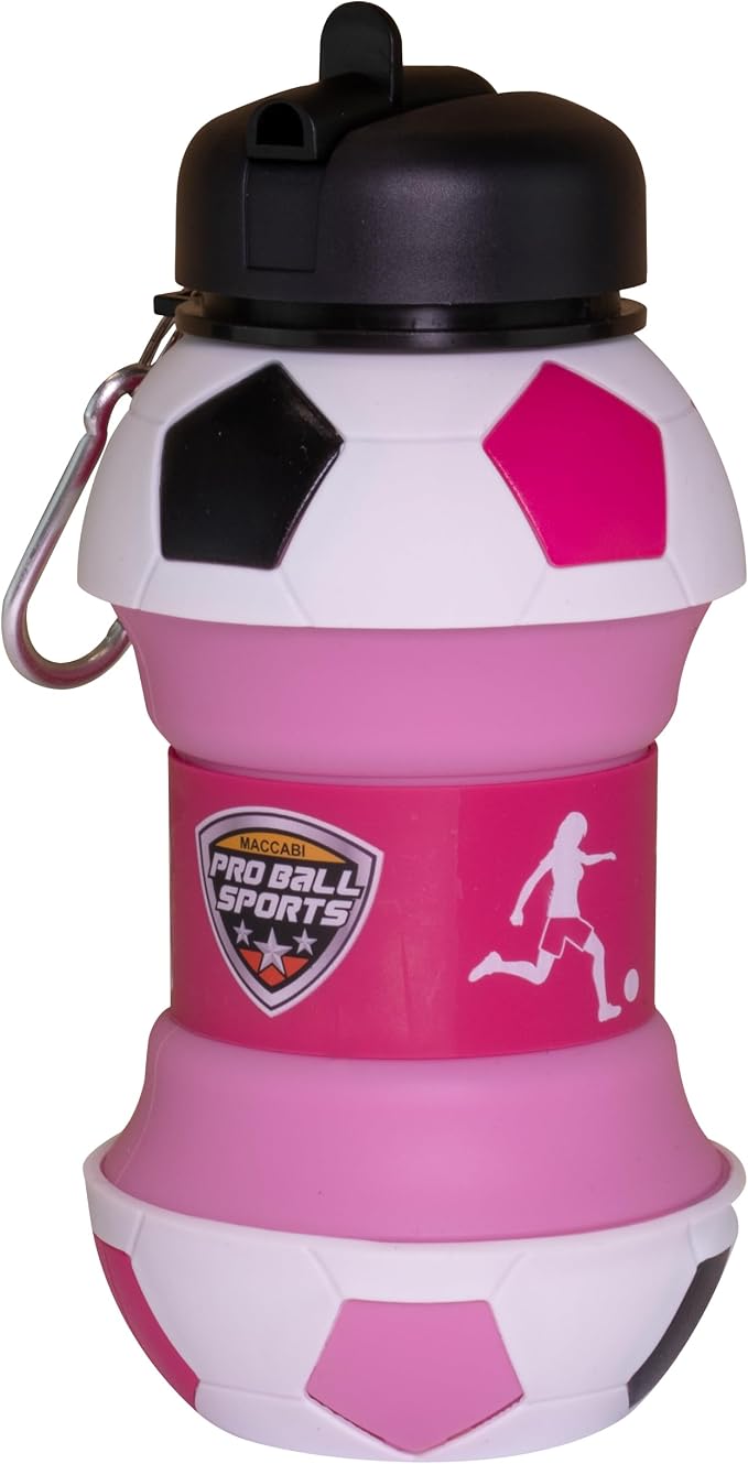 Maccabi Art Clip-On Collapsible BPA-Free Silicone Soccer Ball Water Bottle - Image 7