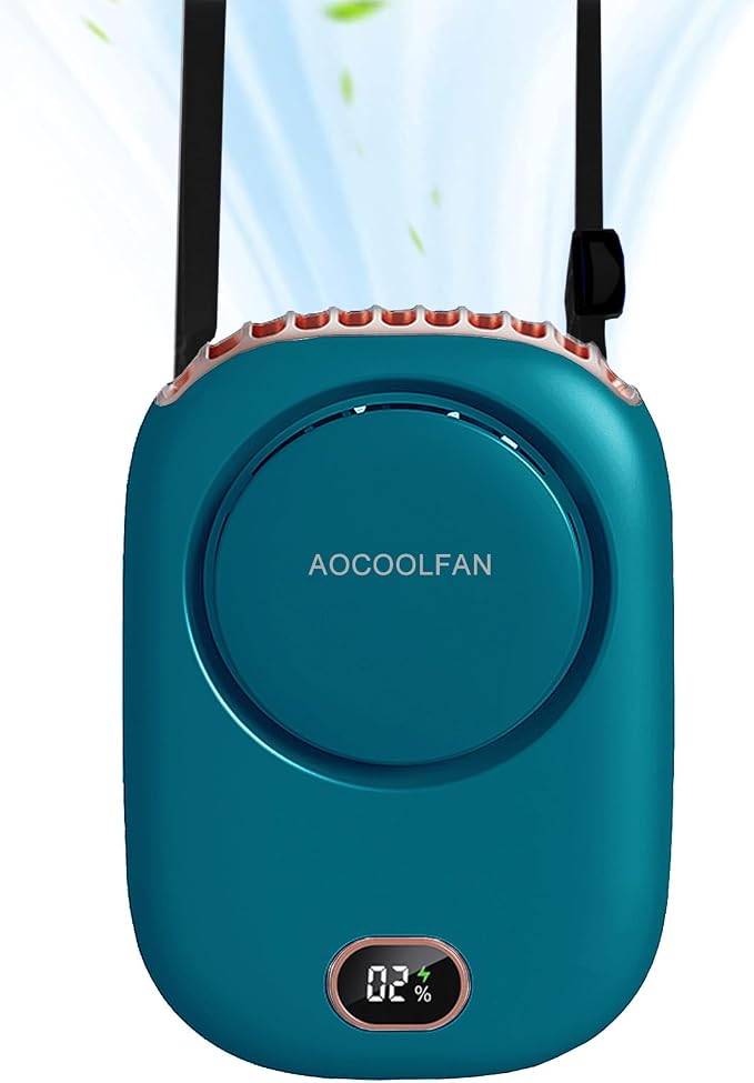 AOCOOLFAN Portable Neck Fan, Mini Small Personal Handheld Fan USB Rechargeable by AOCOOLFAN