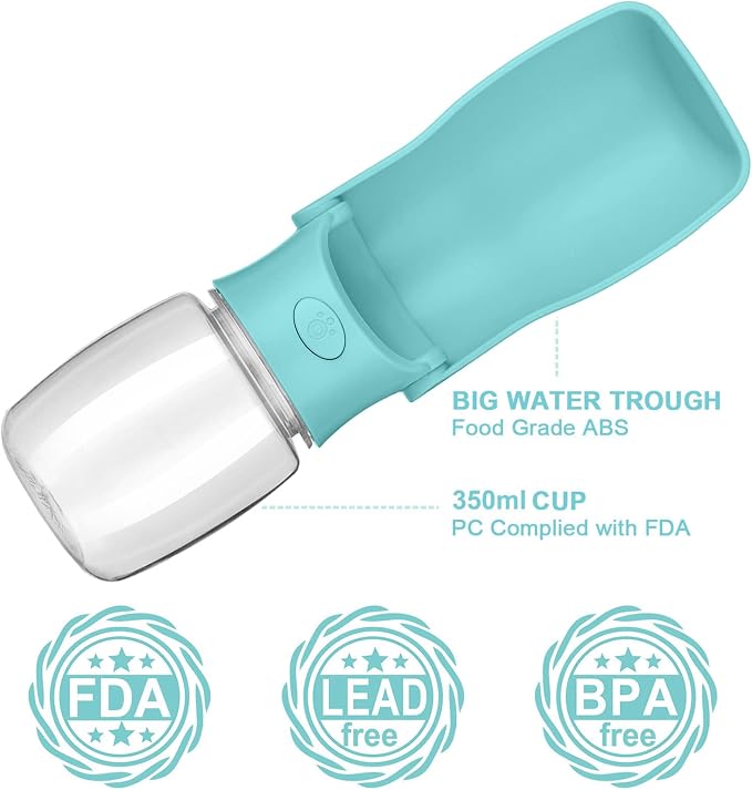 Portable Dog Water Bottle, Foldable Dog Water Bottle Leak Proof Dispenser - Image 2