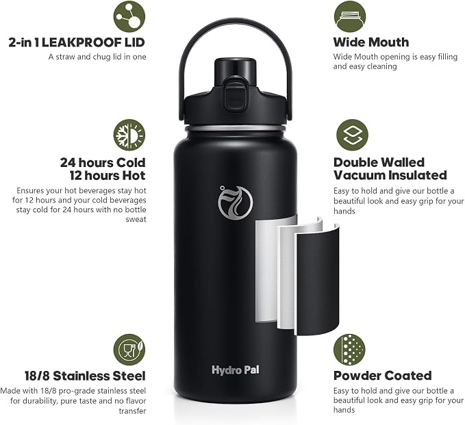 64oz Half Gallon Insulated Water Bottle - Image 3