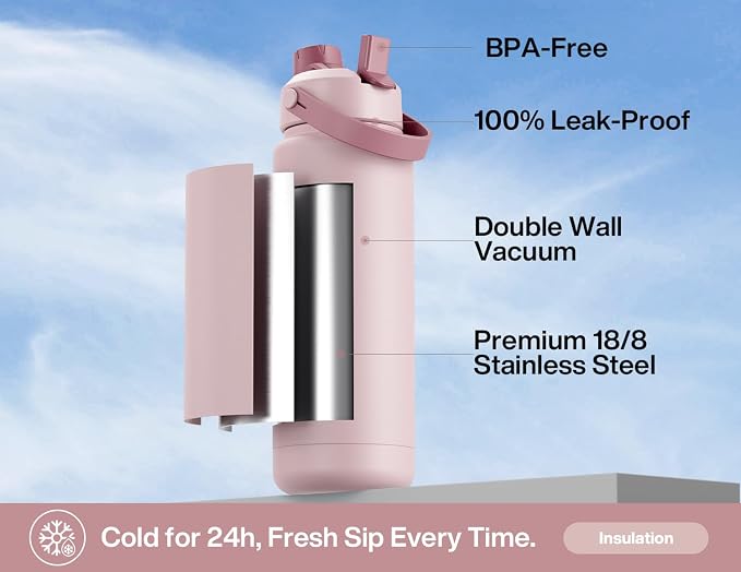 POWCAN 32 oz Insulated Water Bottle - Image 2