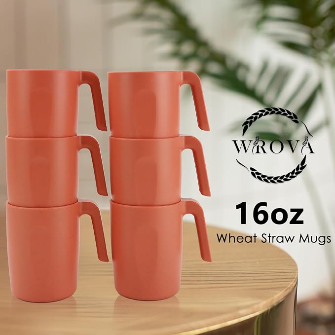 Wrova 16oz Wheat Straw Cups - Image 5