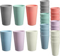 24 Pcs Unbreakable Plastic Cups Set, 20 oz Reusable Plastic Cups, Stackable by StayHealthyStayHappy