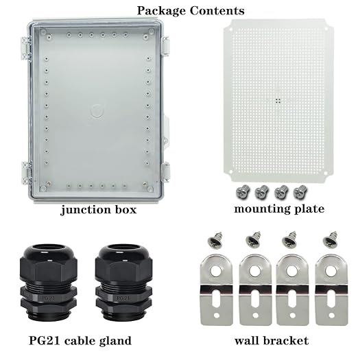 Zulkit Junction Box, IP67 Waterproof Electrical Box Hinged Clear Cover - Image 6