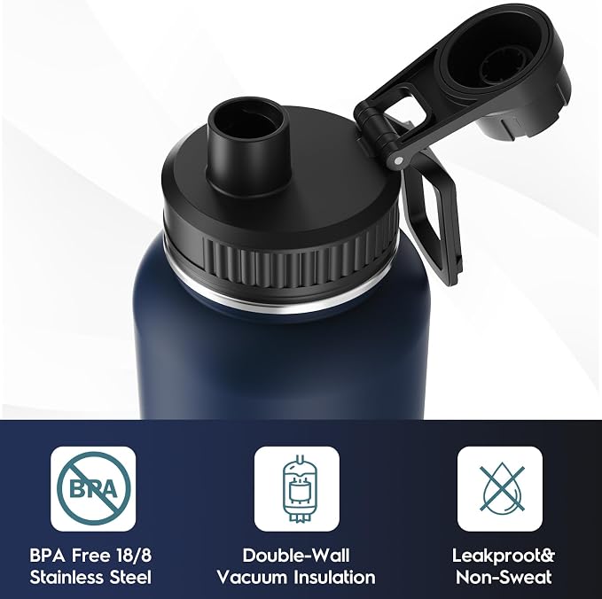Navigate 32 oz Insulated Stainless Steel Sports Water Bottle - Image 5