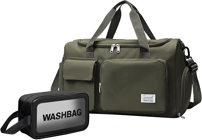 Suruid Gym Bag for Women Men, Travel Duffle Bag Large Capacity Carry On by SURUID