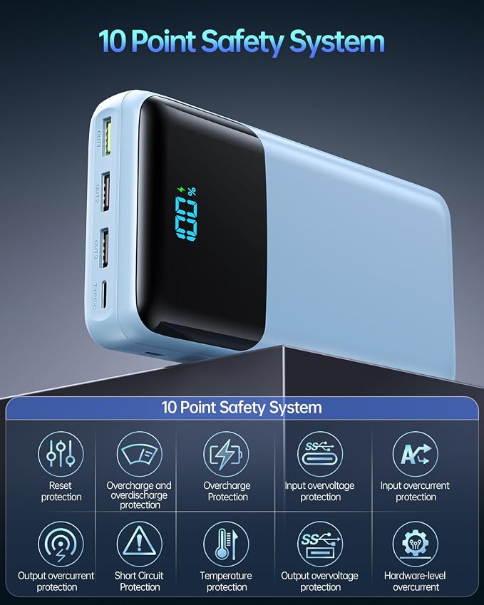 Portable Charger 50000mAh Power Bank, USB-C PD 30W Fast Charging, High Capacity - Image 4