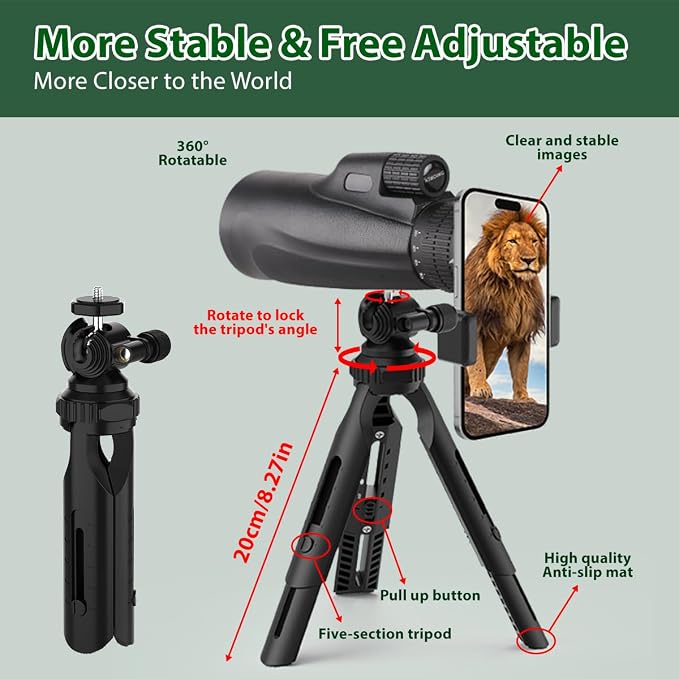 Monocular Telescope 80 x 100 High Powered Monoculars - Image 9