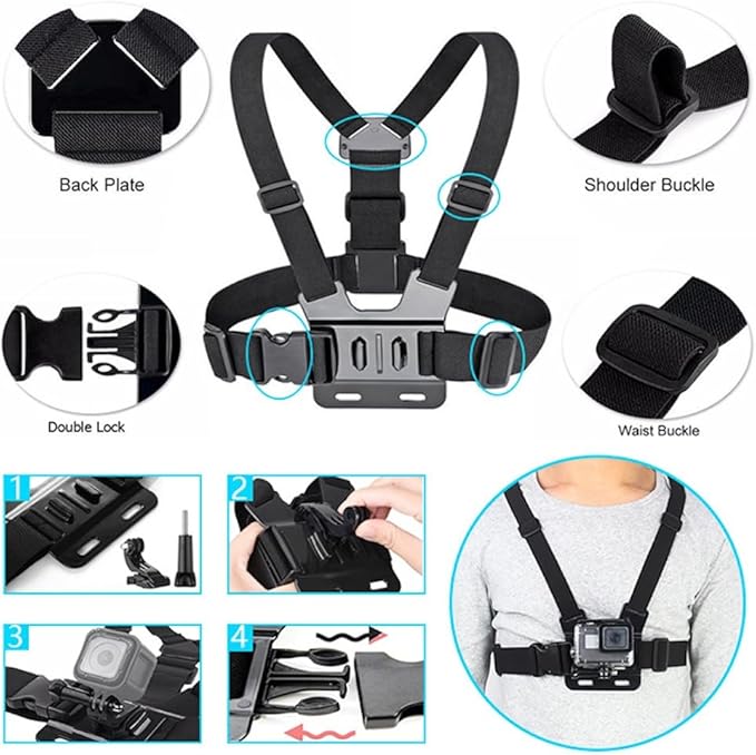 Reflex Camera 59-in-1 Action Camera Accessories Kit Compatible - Image 9