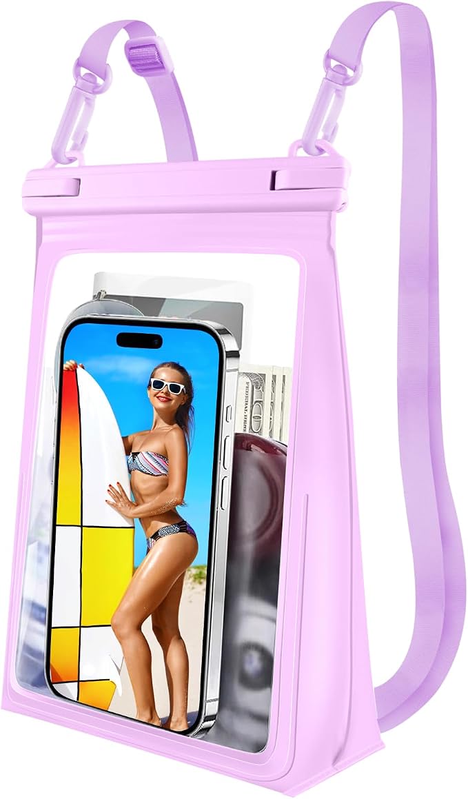 Large Floating Waterproof Phone Pouch, Cell Phone Dry Bag by PEDVSTY
