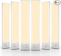 6 Pack Under Cabinet Lighting Wireless, 50 LED Rechargeable Battery Motion by BuyNow