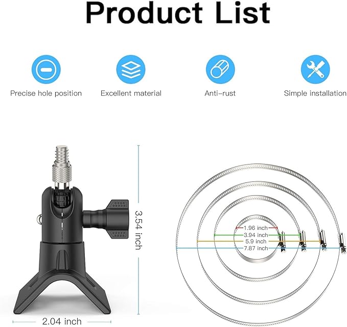 No-Drill Outdoor Security Camera Pole Mount, Universal Pole Mounting Compatible - Image 5