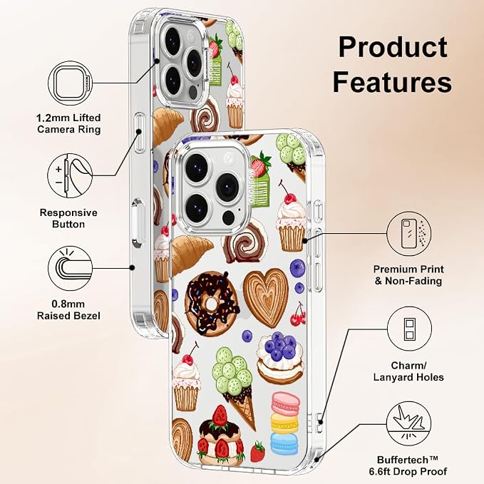 MOSNOVO for iPhone 16 Pro Case, Shockproof Military-Grade Protection 6.6ft Drop - Image 6