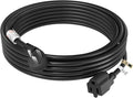 FIRMERST 1875W 15 Feet Extension Cord 14 AWG 15A Flat Plug Black by FIRMERST