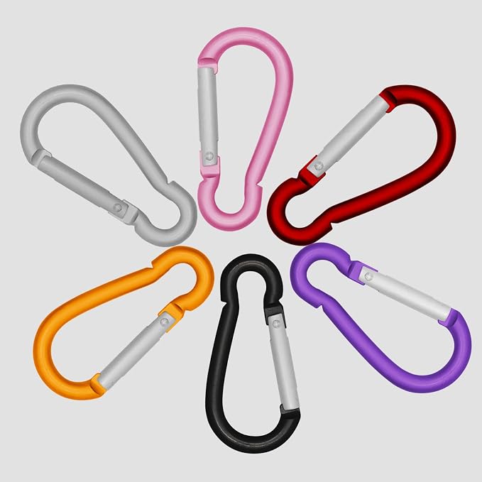 LESHIRY Large Carabiners Keychain 3" Aluminum D Shape Premium Durable D-Ring - Image 3