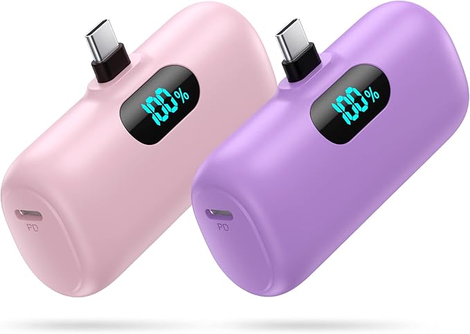 Mini Portable Charger 5000mAh Power Bank, 3A PD USB C Cell Phone Portable Power by Swyop