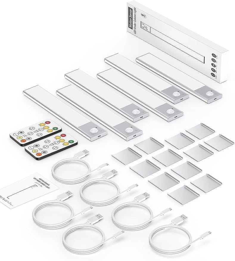 8" Ultra-Thin Under Cabinet Lighting Wireless, Aluminum Alloy Under Counter - Image 7