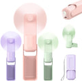 VanSmaGo 3 Pcs Portable Handheld Fans, 3 IN 1 USB-C Rechargeable Mini Fan by VanSmaGo