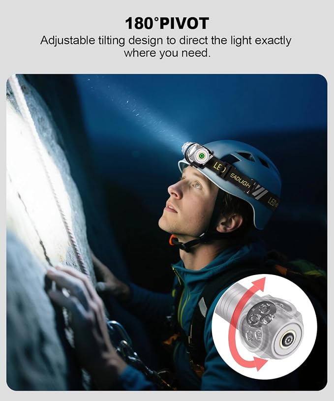 2 in 1 Detachable Flashlight & Headband, LED Rechargeable Headlamp - Image 6