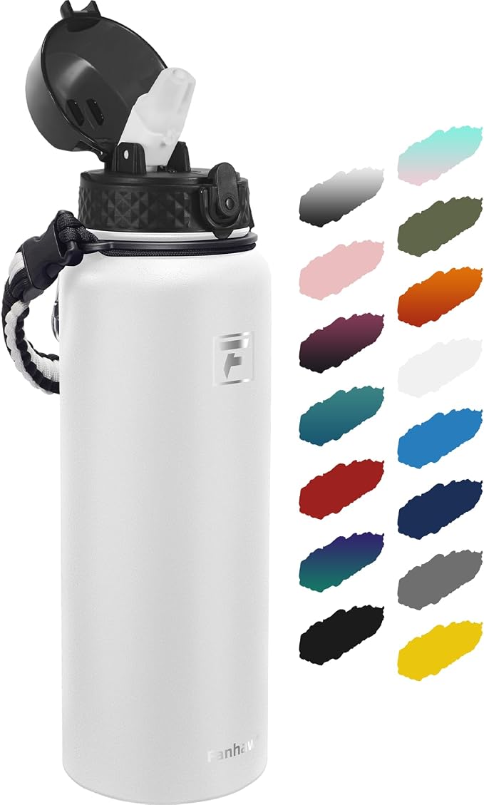 Fanhaw 40 oz Insulated Stainless Steel Water Bottle by FANHAW