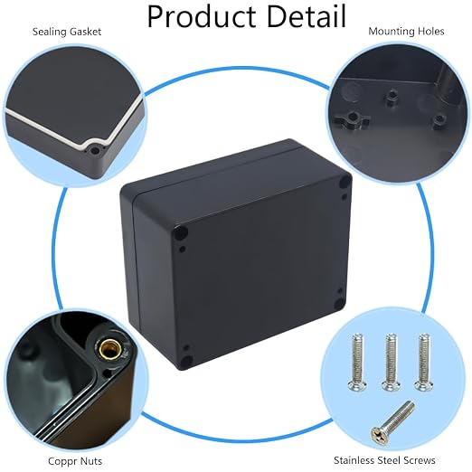 Junction box, Raculety Electrical Project Case Power Junction Box, Project Box - Image 5