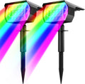 nipify 2 Pack Solar Spot Lights Outdoor Color Changing, 7 Modes Halloween RGB by Nipify