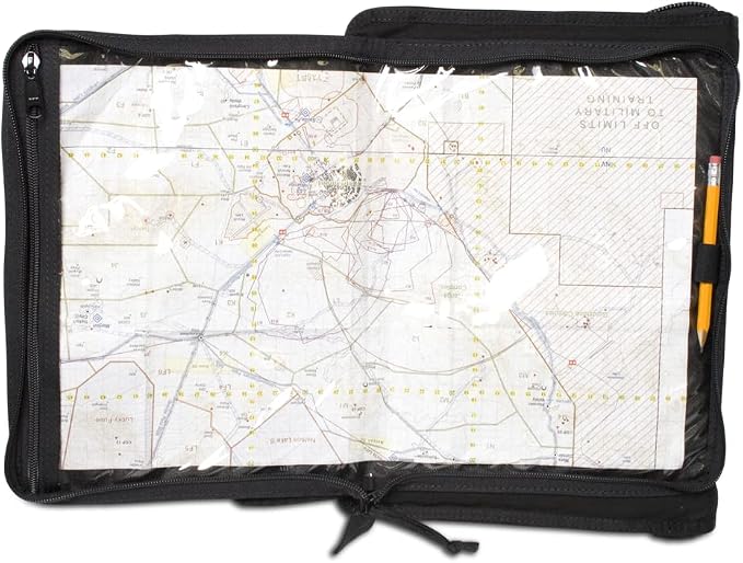 Tactical Admin Notebook Cover System, Zippered Map Case, Fits US Standard & A4 - Image 7