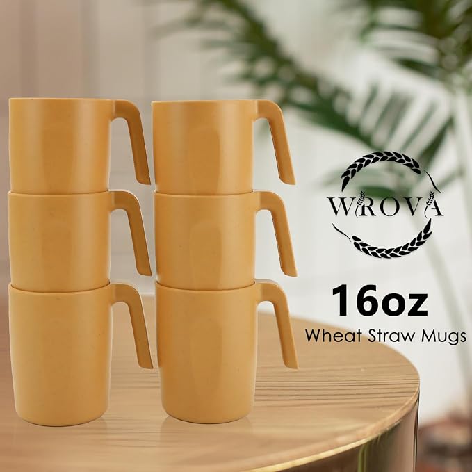Wrova 16oz Wheat Straw Cups - Image 5