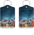 2Pcs Winter Village Luggage Tags by Cmialusie