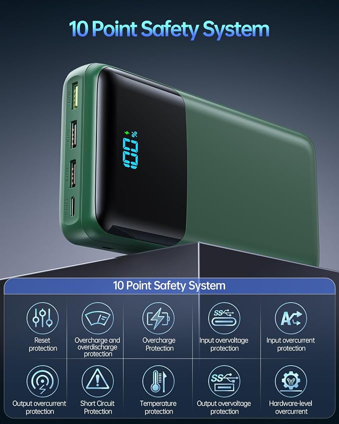 Portable Charger Power Bank 50000mAh, USB-C PD 30W Fast Charging External - Image 5