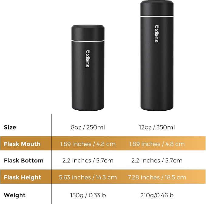 【Upgraded】Exllena Small Insulated Water Bottle 12 oz/350ml– Mini Insulated - Image 6