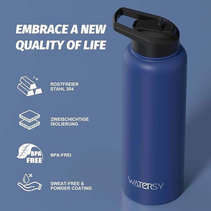 40oz Insulated Water Bottle, BPA Free&Leak Proof, Stainless Steel Water Flask - Image 8
