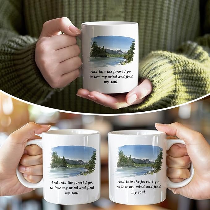 RZHV And Into The Forest I Go To Lose My Mind And Find My Soul 11 Oz Novelty Mug - Image 5