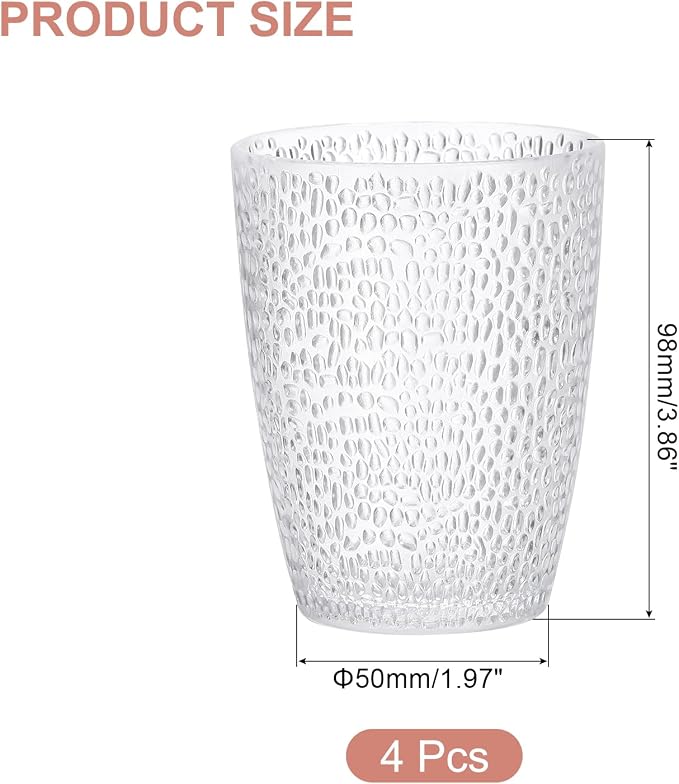 uxcell 10oz Acrylic Drinking Glasses, Transparent - Image 2
