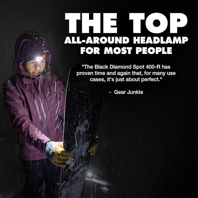 BLACK DIAMOND Spot 400-R Rechargeable Headlamp | 400 Lumens, Dimmable | - Image 6