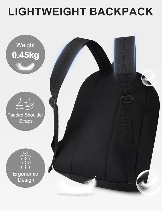 VASCHY Lightweight Backpack for School, Classic Basic Water Resistant Casual - Image 6